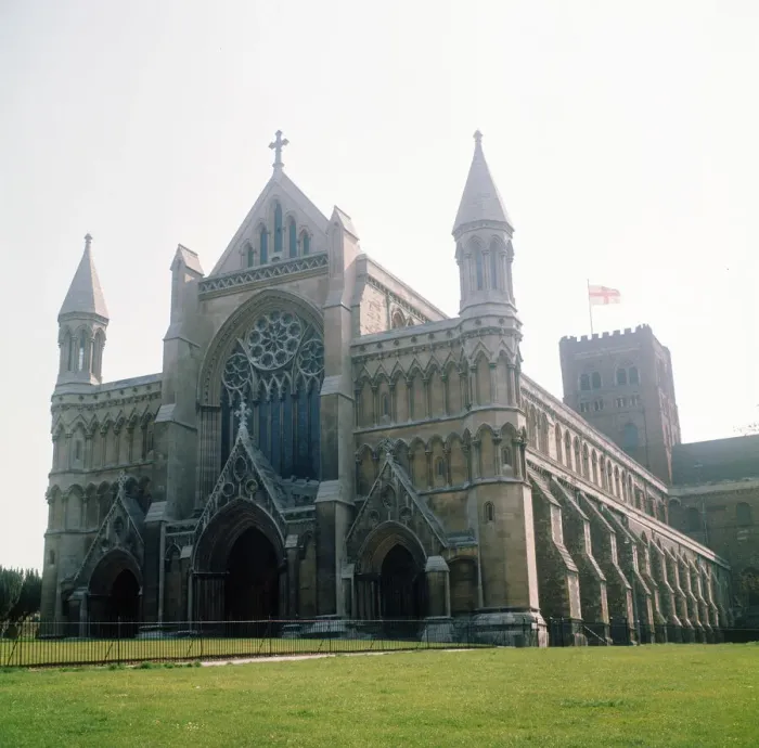 Framed Print : St Albans Cathedral, St Albans, Hertfordshire. 1973 Framed Print : St Albans Cathedral, St Albans, Hertfordshire. 1973