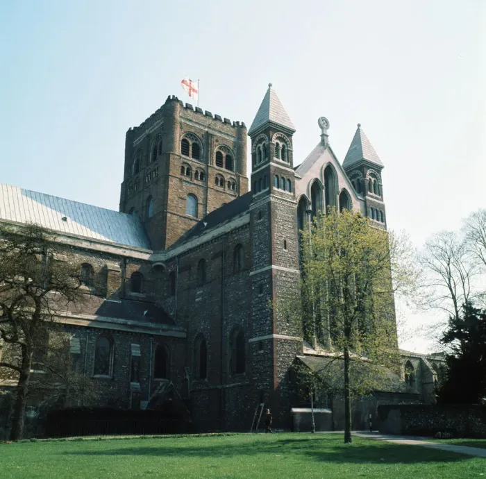 Framed Print : St Albans Cathedral, St Albans, Hertfordshire. 1973 Framed Print : St Albans Cathedral, St Albans, Hertfordshire. 1973