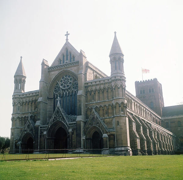St Albans Cathedral, St Albans, Hertfordshire. 1973