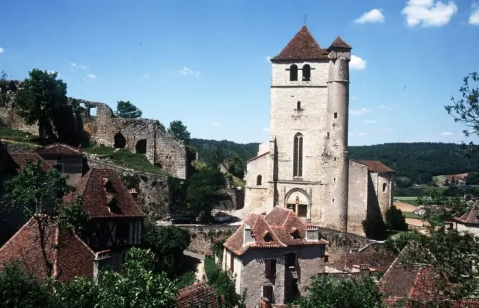 Framed Print : St Cirq Lapopie France Frances premier village circa 1975