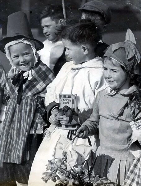 St Davids Day was celebrated in Cardiff schools, and the photograph shows some of