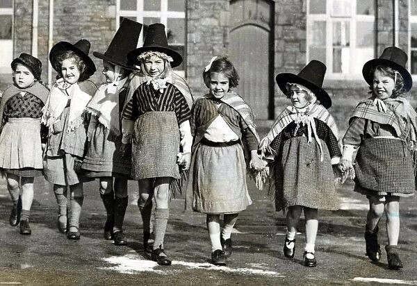 St Davids Day. Some of the children of Dyfatty school, Swansea
