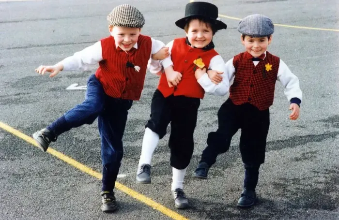 Framed Print : St Davids Day - Gallery Pic - In-step are a group of young boys, Rhodri Davies