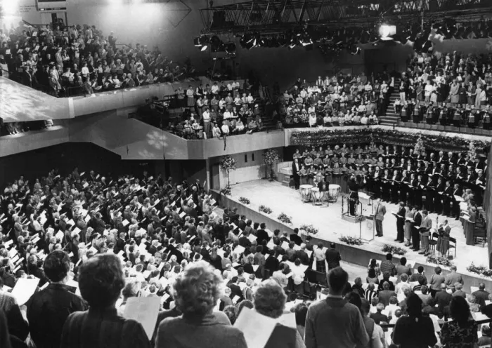Framed Print : St Davids Hall, Cardiff, Wales. Saturday 20th December 1986