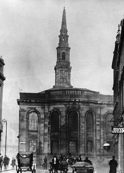 St Enochs Church Victorian Glasgow street scene