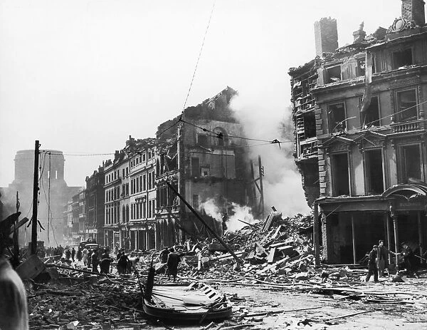 St Georges Square Liverpool after a German air raid 2nd May 1941
