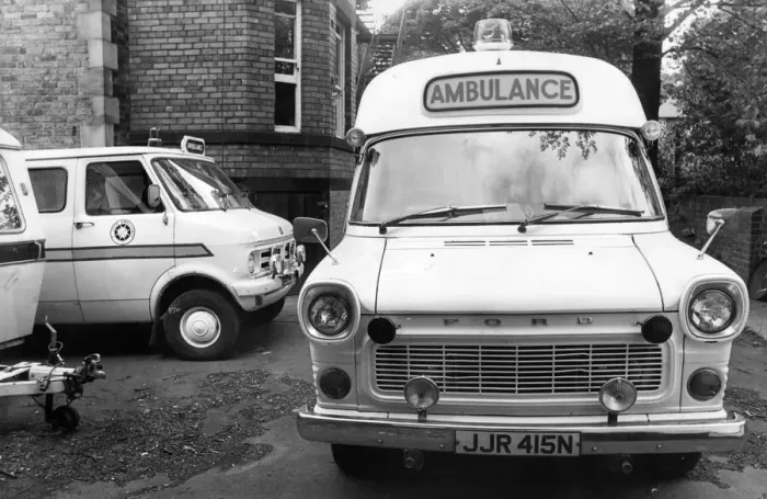 Framed Print : A St John ambulances on stand by in Newcastle Framed Print : A St John ambulances on stand by in Newcastle