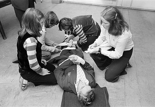 St Johns Ambulance First Aid Training, 10th February 1979