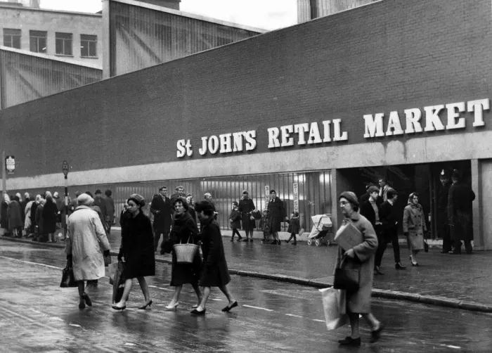 Framed Print : St Johns Retail Market, Liverpool, 13th March 1964 Framed Print : St Johns Retail Market, Liverpool, 13th March 1964