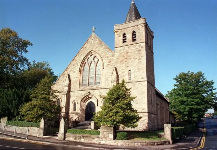 Framed Print : St Jospeh Catholic Church Milngavie exterior Father Noel Barry priest
