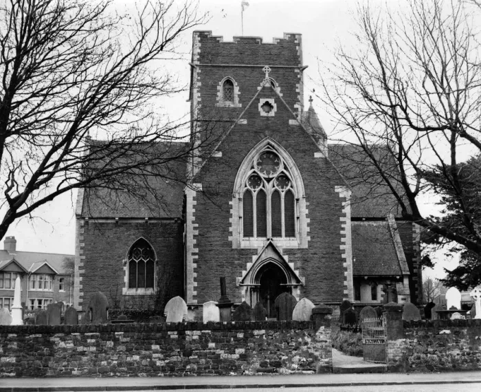 Framed Print : St Margarets Church, Roath, Cardiff, Wales. Circa 1964