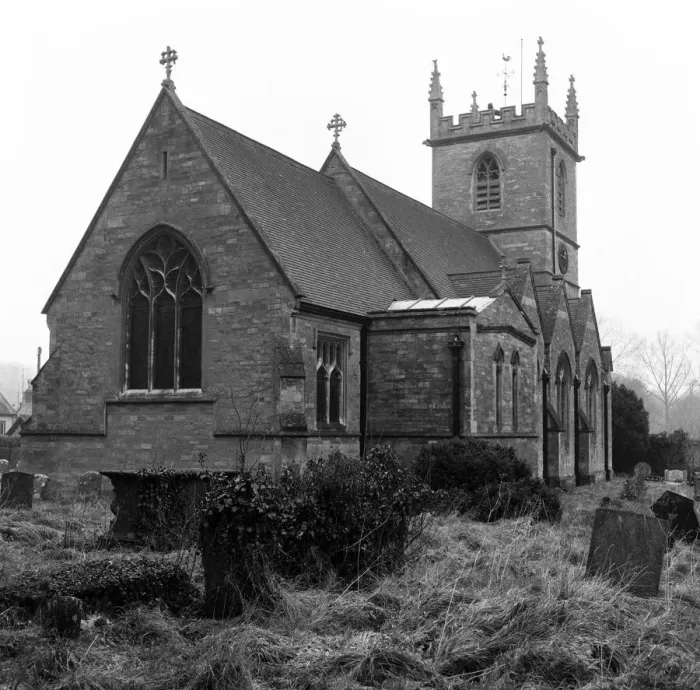 Framed Print : St Martins Church in Bladon, Oxfordshire. Burial place of members of the Churchill