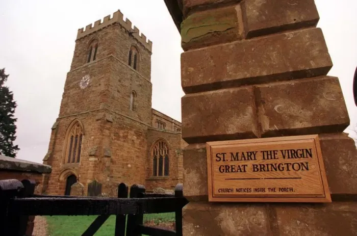 Framed Print : St Mary The Virgin Church Great Brington Village january 1998 Framed Print : St Mary The Virgin Church Great Brington Village january 1998