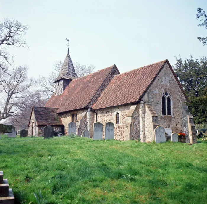 Framed Print : St. Nicholas Church, Pyrford, Surrey. July 1967 Framed Print : St. Nicholas Church, Pyrford, Surrey. July 1967