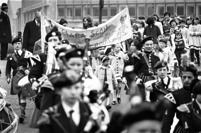 Framed Print : St Patricks Day March, Birmingham, 16th March 1969