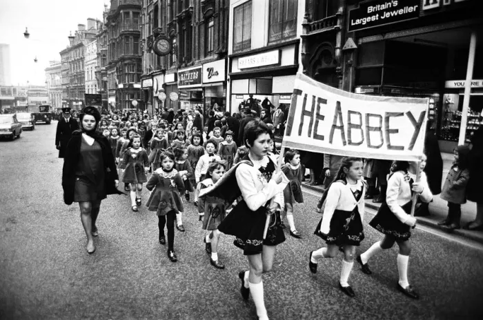 Framed Print : St Patricks Day March, Birmingham, 16th March 1969