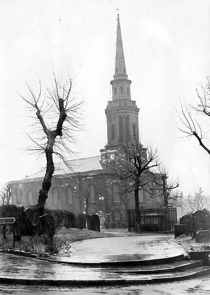St Pauls Church which is being repaired after heavy war damage