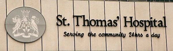 St Thomas Hospital Logo Sign 1996