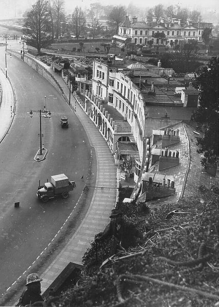 Stabilising the cliffs above the Palm Court Hotel in the 1950s