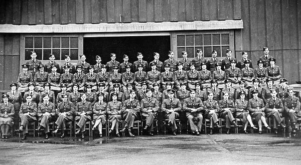 The staff of a Royal Auxiliary Air Force (RAuxAF) Barrage Balloon depot at Caerau, Ely