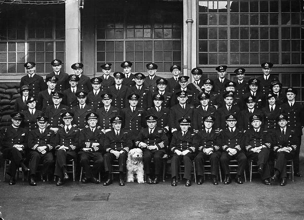Staff at a South Wales Naval Base during the Second World War, . 3rd April 1941