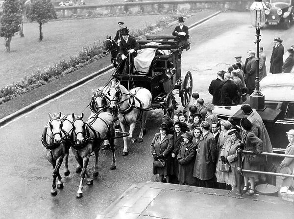 The stage coach carrying the Judges to the opening of Durham Assizes