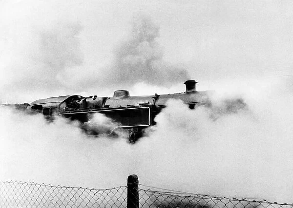 Standard tank engine number 80079 covered in steam on the Bridgenorth to Kidderminster