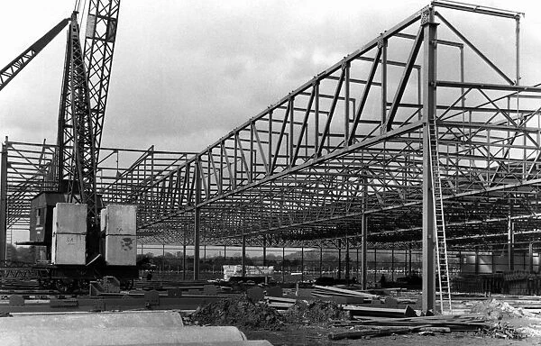 Standard Triumph Paint & Trim Shop, under construction at assembly facility in Speke