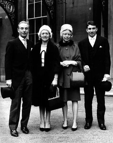 Stanley Matthews receives his knighthood January 1965