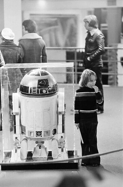 Star Wars Exhibition on display at the Science Museum, London, 30th December 1977. R2-D2