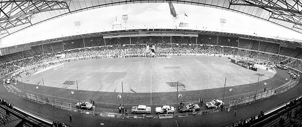 The start of the Daily Mirror World Cup Rally from Wembley Stadium April 19th 1970