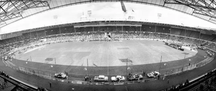 Framed Print : The start of the Daily Mirror World Cup Rally from Wembley Stadium April 19th 1970 Framed Print : The start of the Daily Mirror World Cup Rally from Wembley Stadium April 19th 1970