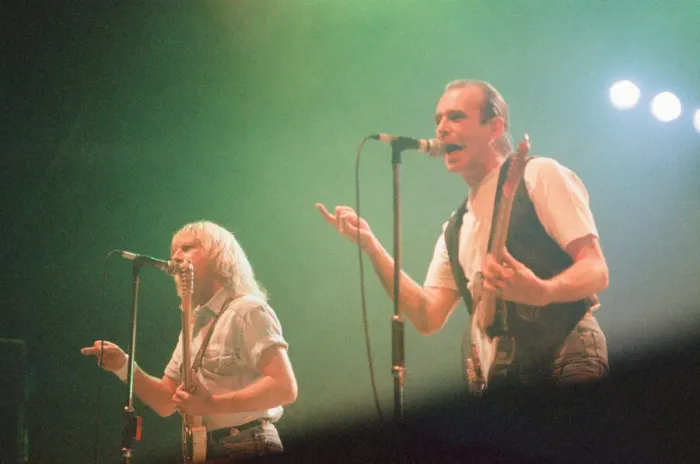 Framed Print : Status Quo in concert at the NEC in Birmingham, 11th December 1990. Our Picture Shows Framed Print : Status Quo in concert at the NEC in Birmingham, 11th December 1990. Our Picture Shows