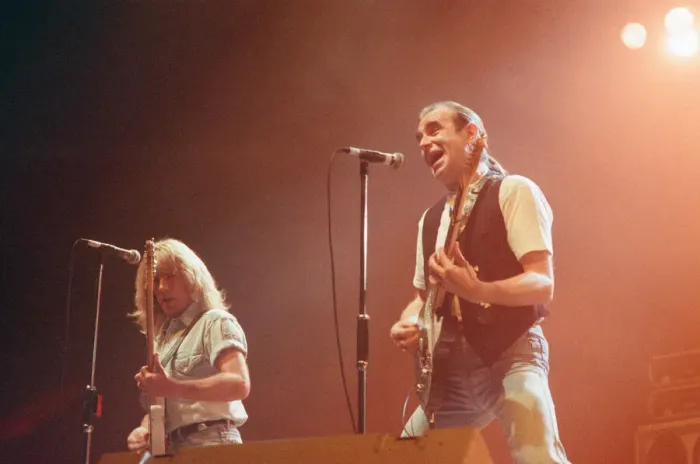 Framed Print : Status Quo in concert at the NEC in Birmingham, 11th December 1990. Our Picture Shows Framed Print : Status Quo in concert at the NEC in Birmingham, 11th December 1990. Our Picture Shows