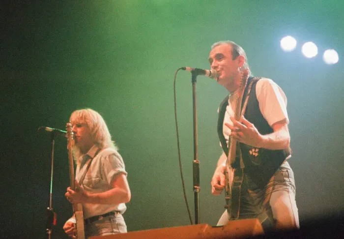 Framed Print : Status Quo in concert at the NEC in Birmingham, 11th December 1990. Our Picture Shows Framed Print : Status Quo in concert at the NEC in Birmingham, 11th December 1990. Our Picture Shows