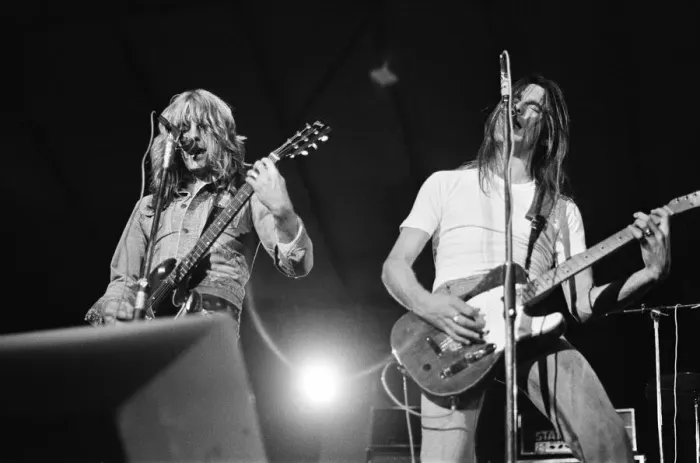 Framed Print : Status Quo perform at The Reading Festival on Saturday 25th August 1973