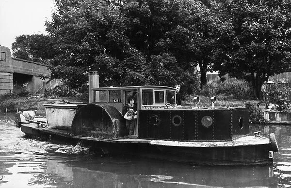 A steam boat on the River Cam, Cambridgeshire. Circa 1991