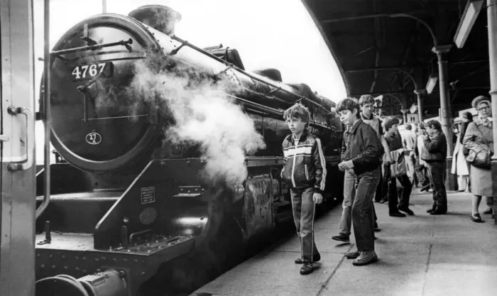 Framed Print : A steam train on show to the public on 6th June 1981 at Newcastle Central Station Framed Print : A steam train on show to the public on 6th June 1981 at Newcastle Central Station