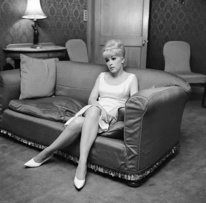 Framed Print : Stella Stevens, American film, television, and stage actress, pictured in hotel suite