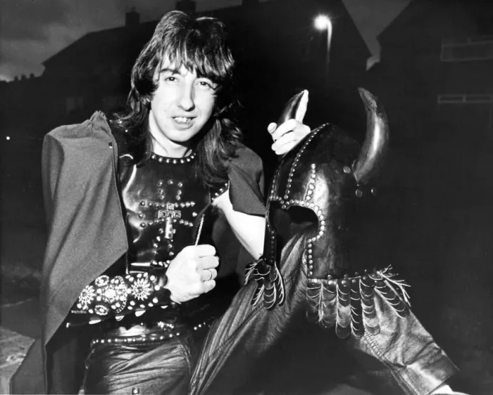 Framed Print : Stephen Crawford, 24, is selling his all-leather costume which he used to wear as drummer