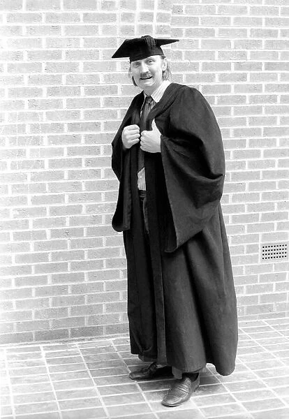 Stephen Lewis seen here in the costume of a head master. July 1975