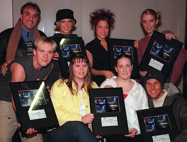 Steps pop group with Sunday Mail winners December 1999 Hot Ticket awards Secc