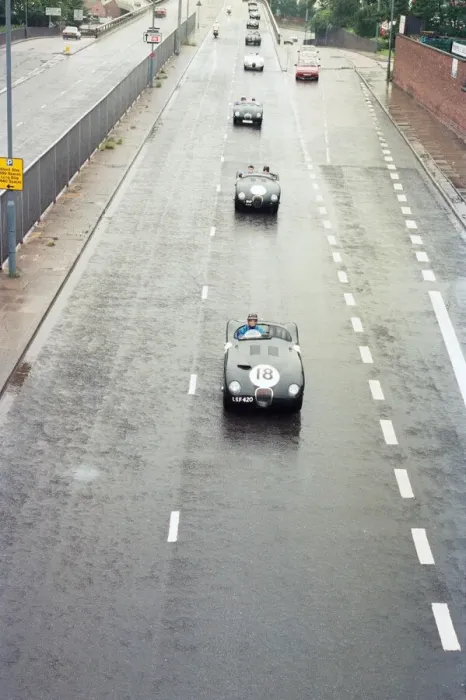 Framed Print : Sterling Moss takes takes Evening Telegraph reporter Alan Poole for a spin in the same