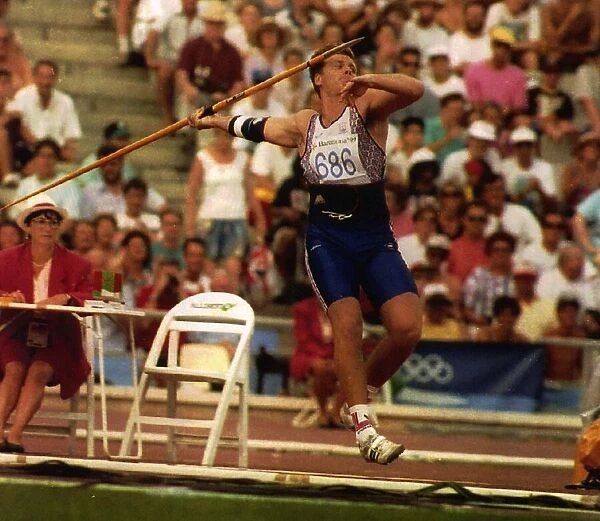 Steve Backley British Javelin Thrower and winner of Silver Medal at the Atlanta