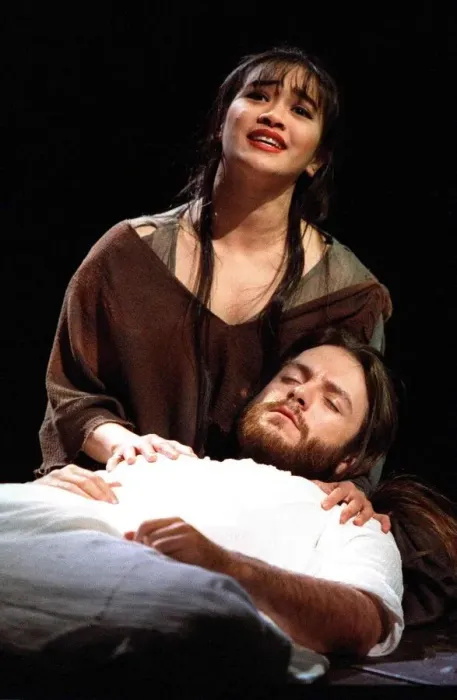 Framed Print : Steve Balsamo Actor as Jesus and Joanna Ampil as mary Magdalene in Jesus Christ Superstar Framed Print : Steve Balsamo Actor as Jesus and Joanna Ampil as mary Magdalene in Jesus Christ Superstar