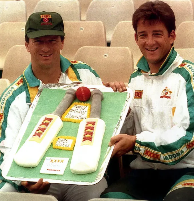 Framed Print : Steve and Mark Waugh Celebrating Their Birthday Circa 2nd June 1993 Framed Print : Steve and Mark Waugh Celebrating Their Birthday Circa 2nd June 1993