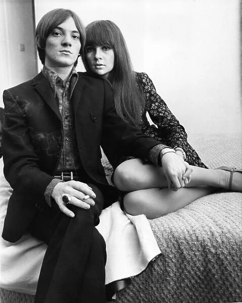 Steve Marriott, lead singer with The Small Faces pictured with his new girlfriend