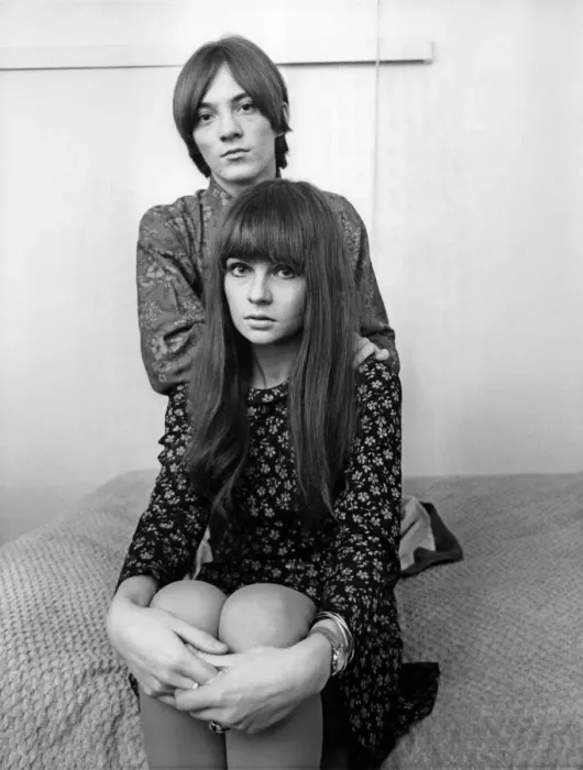 Framed Print : Steve Marriott, lead singer with The Small Faces pictured with his new girlfriend