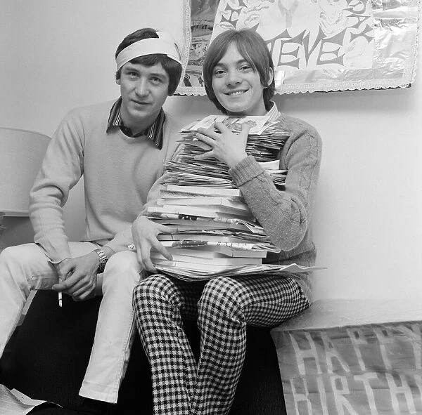 Steve Marriott of the Small Faces pop group celebrates his 20th birthday at his home in