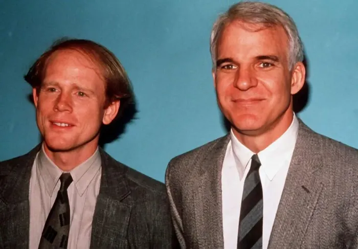 Framed Print : Steve Martin and Ron Howard 1989 star and director of film Parenthood